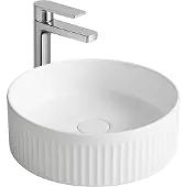 SaniGoods Flutty waskom ribbel glanzend wit