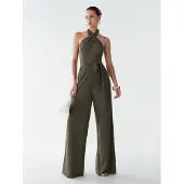 BWLDR Jumpsuit 'AMBER' olijfgroen
