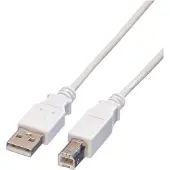 Value USB 2.0 Kabel, type A-B, Type A-B, wit, 1,8 m