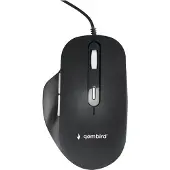 Gembird 6-knops optische muis met gekleurde verlichting, USB, zwart