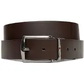 Tommy Hilfiger Riem 'Flag Rectangular Buckle Reversible' donkerbruin / zwart