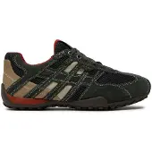 Geox Sneakers laag 'UOMO SNAKE' antraciet / lichtgrijs / donkergrijs / donkeroranje