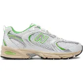 New Balance 530, wit met palmbladprint - EU maat 45