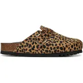 Scholl Klomp Women Fae Pony Leather Leopard-Schoenmaat 37