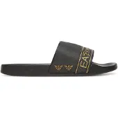 EA7 Slippers Tape Slide zwart (41), Plat, Geen, Strandkleding, PVC 7X000110_AF15128