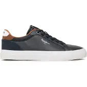 Pepe Jeans Sneakers laag 'Kenton Court' navy / bruin / wit
