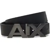 Armani Exchange Heren Leren riem zwart, marine (34), Casual, Klassiek, Leer, Marineblauw 951058CC50543120