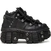 New rock - Gothic Laars - M-WALL106-S25 - EU36 tot EU46 - zwart - Maat 44