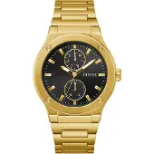 GUESS Analoog horloge goud / zwart / wit