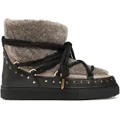 INUIKII Boots 'CURLY ROCK' donkerbruin / taupe / zwart