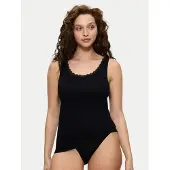 Triumph Dames Hemd Feel of Cotton | Maat: 48 | Kleur: Zwart