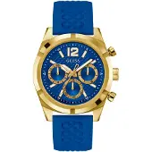 GUESS Analoog horloge 'Resistance' blauw / goud