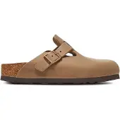 Birkenstock Heren Leren Boston Soft Klompen (Smalle Pasvorm) beige (43), Leer, Plat, Geen, Casual 1019484