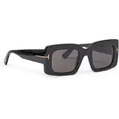 Tom Ford Brigitta FT1188 01A glanzend zwartgrijs met lichte spiegel zonnebril