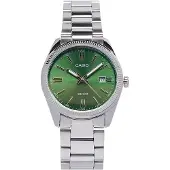 Casio Analoog horloge 'Sportiv' donkergroen / zilver / wit