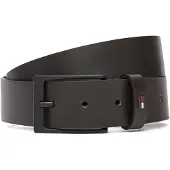 Tommy Hilfiger Riem 'Enamel Flag Rectangular Buckle' donkerbruin