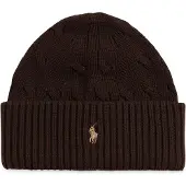 Ralph Lauren gebreide muts bruin Jongens Katoen Logo