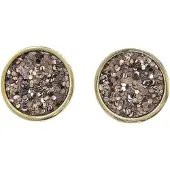 Behave - Bruine glitter oorclips - Feestelijke look - Voor avondoutfit