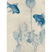 WIZARD+GENIUS Fotobehang - Blue Fish 192x260cm - Vliesbehang