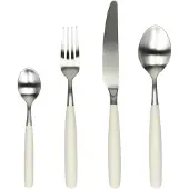 Pomax Renoir bestekset set van 16 handvat hars gebroken wit
