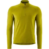 Gonso - Essential Jersey Longsleeve - Fietsshirt S, geel/olijfgroen