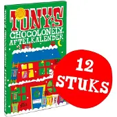 Tony's Chocolonely - Chocolade Kerst Adventskalender | Doosje, 255 gram | 12 stuks