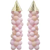 Ginger Ray Princess ballonpilaar roze 125 cm set van 2