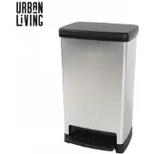 Urban Living Pedaalemmer met valrem 50L – Kleur metaalgrijs
