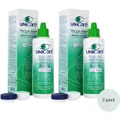 Unicare - Alles-in-één - 2 x 200ml - Lenzenvloeistof voor Harde contactlenzen - Premium Oogverzorging uit Nederland - incl. 2 lenzendoosje