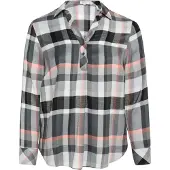 s.Oliver Blouse donkergrijs / oranje / wit