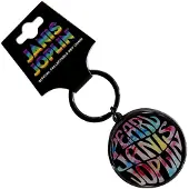 Rock Off Janis Joplin - Pearl Emblem Colour Sleutelhanger - Zwart/Multicolours