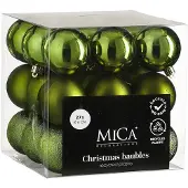 Mica Decorations Kerstballen Set - 27 Stuks - Ø6 cm - Onbreekbaar - Donkergroen