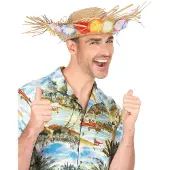 Vegaoo - Rieten Hawaii hoed