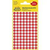 Avery Markeringspunten Ø 8 mm, rood 3010 - 8 stuks
