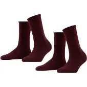 Falke Sokken 'Happy' donkerrood