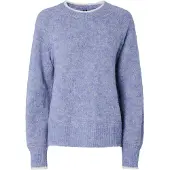 Pieces Trui 'PCIvy ' lavendel / wit