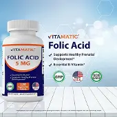 Vitamatic Vitamatic, Folic Acid , 5 mg , 120 Vegetarian Tablets