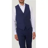 Pierre Cardin Regular Fit Vest blauw, Effen