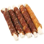 Brekz Rawhide Dog Chews - runderhuid rolsticks met kip (17 cm) 3 x 5 stuks