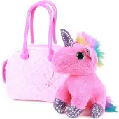 Toi-Toys Toi Toys Pluche eenhoorn in handtas (1 stuk) assorti