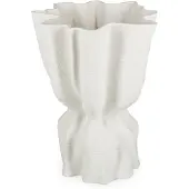SP Collection Vaas 22x17,5xH29cm draped white Vea