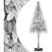 vidaXL Kunstkerstboom Wit 58 x 58 x 120 cm Kunststof en metaal