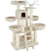 TecTake - Krabpaal Gismo beige / wit XXL - 403325