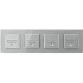 Livolo | Grijs | SR+SR+SR+SR | Slide-Dimmer | Wisselschakelaar | Smart