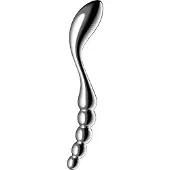 Satisfyer Star Force 1 - metalen dildo met bolletjes - zilver