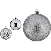 Krist+ Kerstballen Ø 8 cm 3 Stuks Ziverachtig PVC