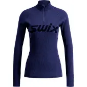 Swix RaceX Merino Half Zip, dames, navy