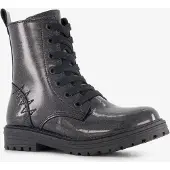 Blue Box meisjes veterboots met glitters zwart maat 29
