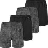 Schiesser Boxershorts grijs / zwart