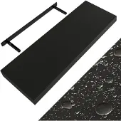 Casaria Wandplank Zwevend Mat Zwart MDF 70x23x3,8cm